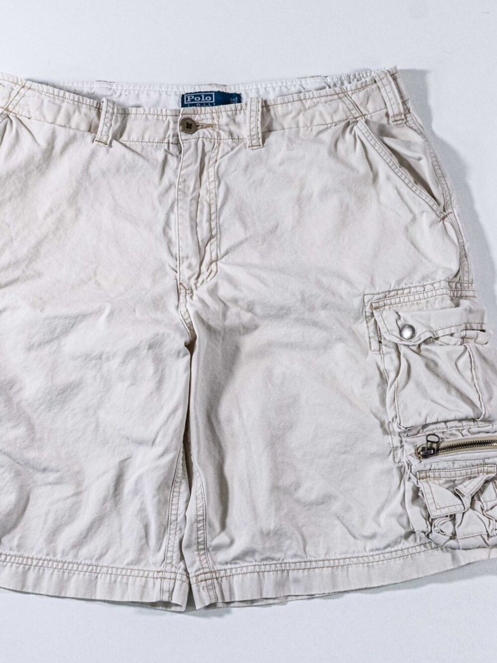 Polo Ralph Lauren Cargo Shorts 34 Military Utility Chino Y2K Baggy Gorpcore